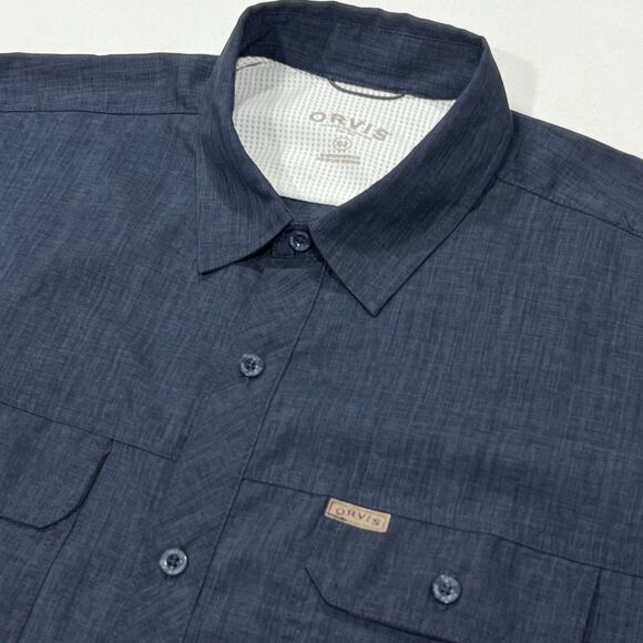 Orvis Fly Fishing Men Lightweight Shirt Outdoor Pocket Hike Camp Button XLT TALL - Picture 1 of 9